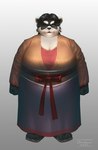 anthro eye_patch eyewear female green_eyes simple_background solo shadoca blizzard_entertainment warcraft bear mammal pandaren hi_res