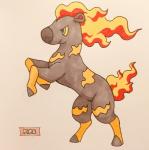 2019 alternate_color ambiguous_gender big_nose black_nose blitzle blue_eyes english_text equid fakemon feral fire firefightdex flaming_hair flaming_mane flaming_tail full-length_portrait generation_5_pokemon grey_body grey_hooves hi_res hooves leg_markings mammal marco_fanjul marker_(artwork) markings mixed_media multicolored_body nintendo on_hind_legs pen_(artwork) pokemon pokemon_(species) portrait pseudo_hair pseudo_mane quadruped shadow side_view simple_background smile smirk smug snout socks_(marking) solo striped_body stripes tail text toony traditional_media_(artwork) two_tone_body white_background yellow_body yellow_sclera yellow_stripes