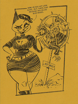 anthro belt beret boots bottomwear breaking_wheel breasts cleavage clothed clothing corpse cute_fangs death duo eyebrows eyeshadow fangs female footwear hat headgear headwear jacket leather leather_clothing leather_jacket leather_topwear looking_at_viewer makeup male pencil_skirt shoes sign skirt talking_to_viewer teeth text thick_thighs topwear wide_hips wolftangart canvas_(wolftang) wolftang_(character) domestic_cat felid feline felis human mammal 2026 3:4 digital_media_(artwork) english_text hi_res sketch