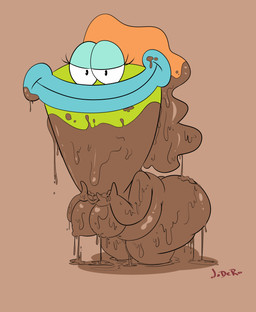 3_fingers anthro bedroom_eyes belly big_belly big_breasts big_butt big_eyes big_mouth_(anatomy) big_nipples black_eyes blue_lips breasts brown_background butt closed_smile dirty eyelashes female fingers glistening glistening_belly glistening_breasts glistening_butt glistening_eyes glistening_mud green_body hair half-closed_eyes leaning leaning_forward light_body light_hair lips long_eyelashes long_hair mature_anthro mature_female monotone_background mouth_closed mud mud_covered muddy narrowed_eyes navel nipples non-mammal_breasts non-mammal_nipples nude nude_anthro nude_female orange_hair overweight overweight_anthro overweight_female pose seductive simple_background smile smiling_at_viewer solo standing text thick_lips thick_thighs three-quarter_view white_sclera jodero nickelodeon rocko's_modern_life bev_bighead amphibian frog 2019 artist_name digital_drawing_(artwork) digital_media_(artwork) hi_res