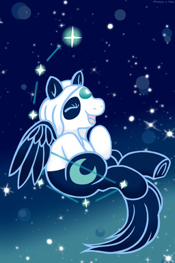 alternate_species black_body black_fur constellation cosmic_background cutie_mark eyes_closed female feral fur fur_markings hair markings open_mouth sitting sky smile solo star starry_background starry_sky tail ursa_minor_(constellation) white_body white_fur white_hair wings lunarpanda8686 hasbro my_little_pony mythology mika_(lunarpanda8686) equid equine horse mammal mythological_creature mythological_equine pony 2:3 digital_media_(artwork) hi_res