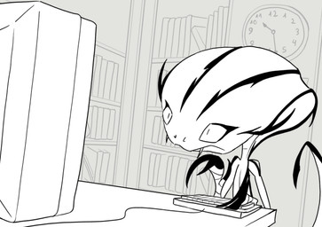 ambiguous_gender angry apode breaking broken_keyboard camera_shake clock computer_keyboard drinking_alcohol drunk empty_bottle fangs headbutt keyboard legless looking_at_screen mashing_buttons serpentine snake_hood solo substance_intoxication tail tail_motion tail_whip teeth time_skip typing upset wall_clock wired_keyboard that_gray_cartoon_pony deadlock valve valve_corporation vyper_(deadlock) draconcopode naga reptile scalie snake snake_naga 2d_animation animated frame_by_frame greyscale monochrome spot_color female_(lore)