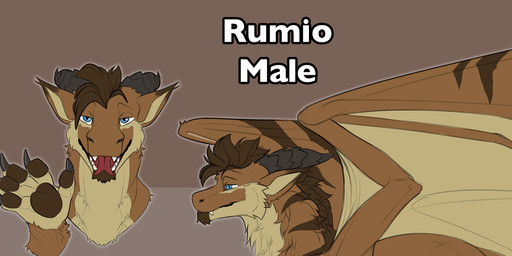 brown_body brown_fur feral fur hair horn male open_mouth smile teeth tongue wings omez mythology dragon furred_dragon furred_scalie mythological_creature mythological_scalie scalie model_sheet