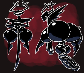 antlers backsack balls big_butt black_balls black_body black_glans black_penis butt erection front_view genitals glans holding_melee_weapon holding_object holding_sword holding_weapon horn huge_butt humanoid_genitalia humanoid_penis looking_back male melee_weapon not_furry penis rear_view saggy_balls shadow_penis solo sword thick_thighs vein veiny_penis weapon otterlythicc deltarune undertale_(series) roaring_knight shadow_creature 2025 english_description