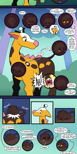 after_transformation antlers dialogue forest forest_background horn hypnosis meadow mind_control nature nature_background plant psychic_powers silent_character speech_bubble tears_of_sadness text transformation tree upside_down_transformation trevor-fox nintendo pokemon trevor-fox_(character) generation_2_pokemon girafarig pokemon_(species) absurd_res comic hi_res long_image tall_image nonbinary_(lore)