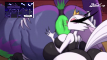 anal anthro anus bestiality big_breasts big_butt black_text bodily_fluids breasts butt butt_sniffing clothing crown deep_rimming dialogue duo eyelashes female female_rimming female_rimming_male feral fur hair headgear long_eyelashes long_hair male male/female one-piece_swimsuit oral pink_eyes raised_tail rimming rimming_male sex sniffing speech_bubble sweat sweaty_breasts swimwear tail text tongue tongue_out white_body white_fur white_hair dalwart oatmealpecheneg helluva_boss nasty_(dalwart) stella_(helluva_boss) anatid anseriform anserinae avian avian_demon bird demon equid equine horse mammal swan 16:9 2d_animation animated english_text hi_res high_framerate long_playtime motion_tweening sound webm widescreen