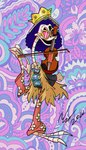 biped bone bowed_string_instrument clothed clothing cosplay crossover_cosplay feral hair male musical_instrument psychedelic skeleton solo string_instrument violin year yeaunganimation looney_tunes one_piece warner_brothers brook_(one_piece) road_runner_(looney_tunes) avian bird cuculiform new_world_ground_cuckoo roadrunner 2022 crossover digital_media_(artwork) full-length_portrait hi_res portrait signature