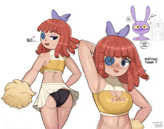 anthro armpit_fetish bedroom_eyes belly breasts bubble_butt butt button_(fastener) button_eyes cheerleader cheerleader_outfit clothing doll duo female glistening glistening_butt glistening_thighs hair humanoid_focus male narrowed_eyes not_furry_focus rag_doll_(toy) rear_view red_hair seductive smile thick_thighs wide_hips melancholia glitch_productions the_amazing_digital_circus jax_(tadc) ragatha_(tadc) animate_inanimate humanoid lagomorph leporid living_doll mammal rabbit hi_res