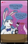after_sex alcohol anthro beverage bow_tie breasts cleavage clothed clothing comic english_text female female/female hi_res lagomorph leporid mammal murid murine potion rabbit rat recording rodent roxythefoxy text