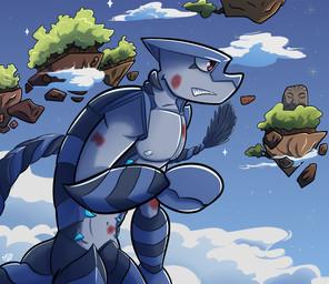 angry anthro blue_body blue_lobster carapace lagosto(nohum) landscape lobster_claws lobster_tail male nipples pecs scales solo warrior wounded nohum arthropod crustacean decapod lobster malacostracan marine hi_res