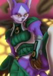 anthro clothed clothing female fully_clothed genitals masturbation pussy solo vaginal vaginal_masturbation sacrificabominat .hack cyberconnect2 mia_(.hack) domestic_cat felid feline felis mammal absurd_res hi_res