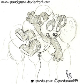 anthro balloon glistening glistening_body glistening_nose inflatable logo male nude open_mouth simple_background solo text young young_anthro young_male pandapaco parinton animate_inanimate bear giant_panda living_balloon living_inflatable mammal 2016 artist_logo monochrome signature sketch url
