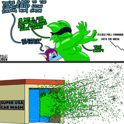 anthro blindfold blue_body building car_wash dialogue disintegration droplets female green_body hair humor male moobs open_mouth overweight overweight_anthro overweight_male prank profanity purple_eyes purple_hair simple_background slime smile splatter text daletfours mythology nintendo pokemon honeydew_(daletfours) shalaal_(daletfours) dragon eeveelution generation_1_pokemon goo_creature goo_dragon mythological_creature mythological_scalie pokemon_(species) scalie vaporeon 1:1 absurd_res comic english_text hi_res adopted_(lore) adoptive_brother_(lore) adoptive_sibling_(lore) adoptive_sister_(lore)