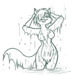 anthro arm_tuft arms_bent bathing big_breasts big_iris biped breasts chest_tuft dark_nose elbow_tuft fangs featureless_breasts female fluffy fur fur_tuft hair hair_over_eye hands_behind_head iris long_whiskers looking_at_viewer naturally_censored nude nude_anthro nude_female open_mouth open_smile partially_submerged pointy_ears prick_ears pupils short_hair smile smiling_at_viewer solo standing standing_in_water tail teeth thick_thighs three-quarter_view tongue tuft water wet wet_body wet_fur wet_hair wet_tail whiskers wide_hipped_anthro wide_hipped_female wide_hips redout shinbone_alley mehitabel domestic_cat felid feline felis mammal 2025 black_and_white digital_drawing_(artwork) digital_media_(artwork) monochrome