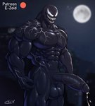 abs balls big_balls big_muscles big_penis bodily_fluids cum erection full_moon genital_fluids genitals huge_balls huge_muscles huge_penis humanoid_genitalia humanoid_penis male moon muscular muscular_humanoid muscular_male navel night not_furry nude obliques open_mouth open_smile outdoor_nudity outside pecs penis sharp_teeth sky smile solo standing teeth text thick_penis vein e-zoid marvel patreon venom_(marvel) alien humanoid symbiote 2022 absurd_res hi_res signature url