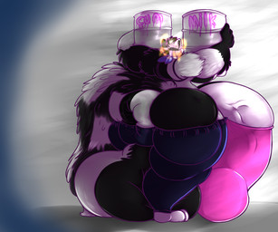 anus balls barrel big_anus big_balls big_butt big_muscles big_pecs big_penis bottomwear butt clothing denim denim_bottomwear denim_clothing genitals huge_anus huge_balls huge_muscles huge_pecs huge_penis hyper hyper_anus hyper_balls hyper_genitalia hyper_muscles hyper_pecs hyper_penis jeans jockstrap kerchief male metal_barrel muscular muscular_male neckerchief neckwear pants pecs penis puffy_anus rear_view slim thick_nipples thick_thighs underwear ang3l404 noah_(ang_3l404) mammal procyonid raccoon 6:5 hi_res nonbinary_(lore)