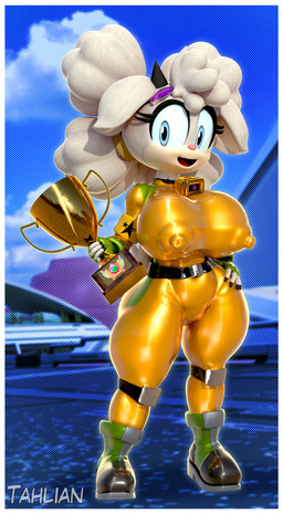 anthro award big_breasts blue_eyes bodysuit border breasts camel_toe clothing female hair horn huge_breasts looking_at_viewer nipple_outline skinsuit smile solo tight_clothing trophy white_border white_hair tahlian idw_publishing sega sonic_the_hedgehog_(comics) sonic_the_hedgehog_(idw) sonic_the_hedgehog_(series) lanolin_the_sheep_(sonic) bovid caprine mammal sheep 3d_(artwork) absurd_res digital_media_(artwork) hi_res