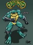 abs anthro armor belt biceps clothed clothing flexing gloves handwear male muscular muscular_anthro muscular_male pecs pose solo topless unknown_artist battletoads rareware zitz_(battletoads) amphibian frog toad_(frog) source_request