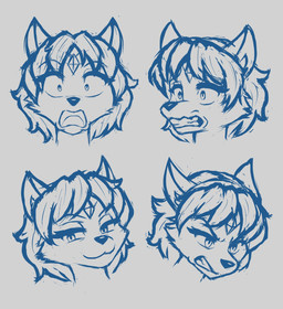 anthro ears_up eyebrows eyelashes female fur hair looking_at_viewer open_mouth smile smiling_at_viewer solo teeth teeth_showing tongue chisheq nintendo star_fox krystal_(star_fox) canid canine fox mammal hi_res monochrome sketch