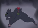 anus female female_feral feral genitals holidays holly_(plant) looking_back plant pussy raised_tail rear_view smile solo tail tail_anus soliloquysol christmas warriors_(book_series) hollyleaf_(warriors) domestic_cat felid feline felis mammal hi_res