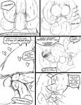 anal anal_penetration anus ball_fondling ball_lick balls blush bodily_fluids boo_(mario) clothed clothing comic crossdressing cum cum_in_ass cum_inside dialogue double_anal double_penetration english_text erection femboy fondling genital_fluids genitals ghost group hi_res humanoid_genitalia humanoid_penis licking male male/male male_penetrating mario_bros monochrome nintendo nipples not_furry oral penetration penis sanka-tetsu sex sissy_boo spirit text tongue tongue_out