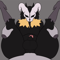 bone duo fur fuzzy hooves male male/male skull spread_legs spreading scarecorrode outcome_memories sonic.exe tarven_(outcome_memories) humanoid animated huge_filesize long_playtime video
