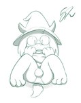 anthro bulge eyewear glasses male shota solo spread_legs spreading young young_anthro young_male sherwind52 deltarune undertale_(series) ralsei bovid caprine goat mammal hi_res sketch unfinished