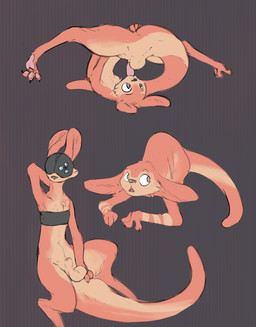 animal_genitalia anus autofellatio balls bottomless clothed clothing flexible fully_sheathed genitals male mask masturbation nude oral oral_masturbation penile penile_masturbation penis sheath simple_background solo mindkog jak_and_daxter naughty_dog sony_corporation sony_interactive_entertainment daxter mammal mustelid ottsel absurd_res hi_res