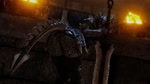 16:9 3d_(artwork) 3d_animation animated anthro argonian armor banner bent_over bent_over_with_legs_held_straight bethesda_softworks big_butt bottomless brazier breastplate breasts butt clothed clothing depth_of_field digital_media_(artwork) drakeena_(legend0fjan) evil_grin exposed_butt female fin fire footwear frill_(anatomy) hi_res high_framerate horn huge_filesize leaning leaning_forward leather leather_strap legend0fjan legwear looking_at_viewer looking_back looking_back_at_viewer medium_breasts melee_weapon microsoft no_sound non-mammal_breasts orange_eyes presenting presenting_hindquarters scales scalie shaking_butt short_playtime skyrim slightly_chubby smile socks solo squish straps swaying sword tail tail_fin tail_motion tailwag the_elder_scrolls thick_thighs thigh_highs thigh_socks thigh_squish three-quarter_view topwear unconvincing_armor wall_(structure) weapon webm widescreen wiggle