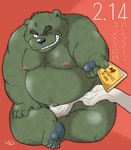 anthro asian_clothing belly big_belly candy chocolate clothing dessert east_asian_clothing food fundoshi holidays japanese_clothing kemono male moobs nipples one_eye_closed overweight overweight_male simple_background sitting solo underwear white_clothing white_fundoshi white_underwear wink wantaro fundoshi's_day valentine's_day bear mammal 2024