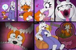 anthro bodily_fluids breath burping duo female female_pred first_person_view guts internal intestines male male/female male_prey mouth_shot open_mouth organs saliva stomach tongue uvula vore x-ray_view voregonzola undertale_(series) gorg(voregonzola) toriel bovid canid canine caprine fox goat mammal monster absurd_res comic hi_res sequence