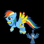 blue_body blue_feathers blue_fur cutie_mark feathered_wings feathers female feral fur hair multicolored_hair multicolored_tail rainbow_hair rainbow_tail solo tail wings navitaserussirus friendship_is_magic hasbro my_little_pony mythology rainbow_dash_(mlp) equid equine mammal mythological_creature mythological_equine pegasus 1:1 absurd_res alpha_channel hi_res