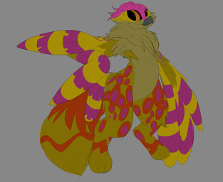 anthro beak big_tail black_eyes chest_tuft feathers male paws simple_background slightly_chubby small_beak solo tail tuft villegreen hasbro my_little_pony mythology avian felid feline gryphon mammal mythological_avian mythological_creature invalid_color hi_res