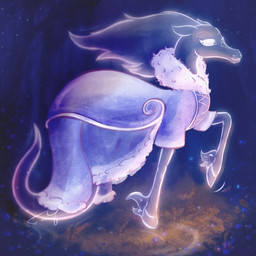 ambiguous_gender blue_clothing blue_dress clothed clothed_feral clothing dress feral floating forest glowing glowing_body looking_at_viewer outside plant smile smiling_at_viewer solo translucent translucent_body tree white_body porteryx hasbro my_little_pony spindle_(mlp) equid equine ghost horse mammal spirit windigo_(mlp) 1:1 2025 absurd_res hi_res signature