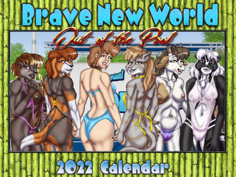 anthro award beauty_pageant bikini bikini_thong brown_hair calendar camel_toe chest_tuft clothed clothing collar ear_piercing ear_ring female group hair hand_holding holding_award holding_object holding_trophy horn interspecies looking_at_viewer looking_back monokini multicolored_body multicolored_hair navel navel_piercing nipples open_clothing open_topwear piercing rear_view ring_piercing smile smiling_at_viewer stripes swimwear text topwear translucent translucent_clothing trophy tuft two-piece_swimsuit white_hair style_wager brave_new_world_(style_wager) billie_gruff cherise_chevron henrietta_hound sally_cooper sandy_katt terri_burrows beagle bovid canid canine canis caprine domestic_cat domestic_dog felid feline felis goat ground_squirrel groundhog human hunting_dog mammal marmot mephitid rodent scent_hound sciurid skunk 4:3 cover english_text
