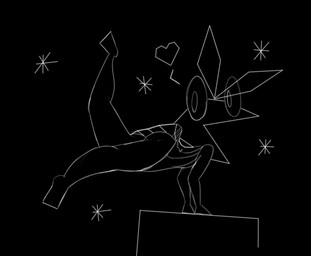 block bottomless butt clothed clothing dress female heart_symbol looking_back raised_leg solo white_line_art actionbastardvirginblstr vib-ribbon vibri lagomorph leporid mammal rabbit colored_line_art monochrome