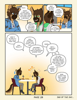 adolescent anthro athletic clothed clothed_anthro clothed_male clothing dialogue eyebrow_through_hair eyebrows eyewear fully_clothed fully_clothed_anthro fully_clothed_male glasses hair male muscular muscular_young sound_effects text translucent translucent_hair young frostedchase chase_(frostedchase) max_(frostedchase) canid canine canis domestic_dog german_shepherd herding_dog mammal pastoral_dog comic hi_res brother_(lore) brothers_(lore) sibling_(lore)