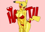 2009 2d_animation animated anthro anthrofied big_breasts bikini blue_eyes blush blush_stickers bottomwear breasts chris_niosi cleavage clothed clothing digital_media_(artwork) female frame_by_frame fur generation_1_pokemon heart_symbol jiggling looking_at_viewer mammal nintendo open_mouth pikachu pikanjo pokemon pokemon_(species) pokemon_snap_xxx pokemorph pose red_bottomwear red_clothing red_topwear richie_zirbes rodent short_playtime skimpy solo swimwear tail text text_background topwear wide_hipped_female wide_hips yellow_body yellow_fur