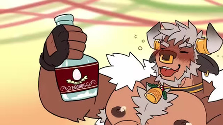 anthro armpit_hair balls barazoku beard bodily_fluids body_hair chest_hair cum cum_everywhere cum_on_self drunk ear_piercing ear_ring ejaculation facial_hair facial_piercing genital_fluids genitals hands-free happy_trail horn infinite_cum infinite_genital_fluids male messy muscular muscular_anthro muscular_male nipples nose_piercing nose_ring orgasm penis piercing pubes ring_piercing solo substance_intoxication throbbing throbbing_balls throbbing_penis omyurice morris_(rabbity) bovid bovine cattle mammal 16:9 2d_animation animated frame_by_frame no_sound short_playtime video widescreen