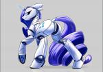 blue_eyes cutie_mark eyelashes female feral hair hooves horn looking_at_viewer looking_back machine nude purple_hair simple_background smile solo standing equum_amici underpable friendship_is_magic hasbro my_little_pony mythology rarity_(mlp) equid equine mammal mythological_creature mythological_equine robot unicorn 2017 animated short_playtime