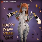 alcohol alcohol_bottle anthro beverage bikini champagne clothing female golden_clothes pubes simple_background solo swimwear two-piece_swimsuit monarquis momo_(monarquis) felid mammal pantherine snow_leopard 1:1 3d_(artwork) absurd_res digital_media_(artwork) hi_res