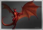 anthro bat_wings blue_eyes claws digitigrade fangs featureless_crotch grey_background horn male membrane_(anatomy) membranous_wings nude open_mouth orange_body orange_scales red_body red_scales scales simple_background solo spines spread_wings tail teeth wing_claws wings blacktalons european_mythology mythology dragon mythological_creature mythological_scalie scalie western_dragon 2015 signature