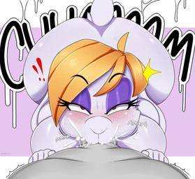 anthro anthro_penetrated big_butt biped blonde_hair blush bodily_fluids butt cum cum_in_mouth cum_inside cum_on_face cum_splatter cumshot deep_throat drinking drinking_cum duo ejaculation exclamation_point eyeshadow fellatio female female_focus female_on_human first_person_view floppy_ears genital_fluids genitals grey_body hair half-closed_eyes high-angle_view human_on_anthro human_penetrating human_penetrating_anthro human_pov interspecies looking_at_viewer lop_ears makeup male male/female male_on_anthro male_pov narrowed_eyes onomatopoeia oral oral_penetration orange_hair orgasm outline penetration penile penis pupils purple_eyeshadow red_eyes sex simple_background small_pupils solo_focus sound_effects sweat text white_body mehdrawings mario_bros nintendo super_mario_odyssey anon broodal hariet_(mario) human lagomorph mammal digital_media_(artwork) hi_res