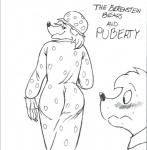 anthro blush butt clothed clothing duo female hat headgear headwear implied_incest looking_back male male/female mature_anthro mature_female nightcap presenting presenting_hindquarters simple_background text young young_anthro unknown_artist berenstain_bears brother_bear_(character) mama_bear bear mammal 2017 english_text hi_res monochrome sketch traditional_media_(artwork) mother_(lore) mother_and_child_(lore) mother_and_son_(lore) parent_(lore) parent_and_child_(lore) parent_and_son_(lore) son_(lore)