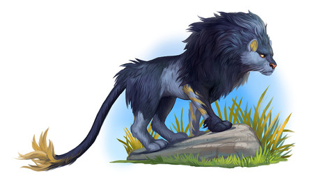 digitigrade feral fur grass male mouth_closed multicolored_body multicolored_fur plant quadruped realistic rock side_view simple_background solo whiskers yellow_sclera raironu nintendo pokemon generation_4_pokemon luxray pokemon_(species) 16:9 digital_drawing_(artwork) digital_media_(artwork) widescreen