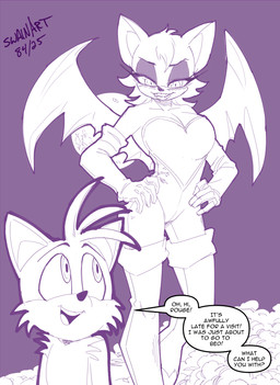 age_difference anthro breasts dialogue duo female hovering imminent_sex male male/female older_female speech_bubble talking_to_another young young_male swain_(artist) image_comics invincible_(image_comics) sega sonic_the_hedgehog_(series) miles_prower rouge_the_bat bat canid canine fox mammal hi_res meme