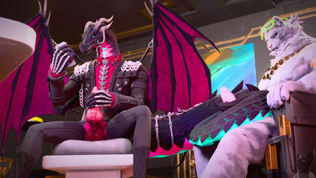 animal_genitalia anthro anthro_on_anthro balls black_body black_clothing black_jacket black_scales black_topwear black_wings blue_body blue_scales bottomwear cellphone clothed clothing electronics erection eyewear eyewear_on_head fur genitals glans green_eyewear green_sunglasses grey_bottomwear grey_clothing grey_pants holding_cellphone holding_object holding_phone holding_smartphone horn humanoid_genitalia humanoid_penis inside interspecies jacket jewelry knot male male/male multi_horn multiple_angles muscular muscular_anthro muscular_male necklace nipples open_bottomwear open_clothing open_pants pants penis phone pink_balls pink_body pink_glans pink_nose pink_penis pink_scales pink_wings red_balls red_clothing red_sheath red_shirt red_topwear ribbed_penis scales sharp_teeth sheath shirt sitting smartphone sound_effects spread_wings sunglasses sunglasses_on_head teal_body teal_eyes teal_scales teeth topwear white_body white_fur white_horn white_nipples wings twitchyanimation hitalva_(va) dislyte european_mythology lilith_games mythology jin_qiu_(dislyte) nyles_(dislyte) dragon felid mammal mythological_creature mythological_scalie pantherine scalie tiger western_dragon 16:9 2025 3d_(artwork) 3d_animation animated digital_media_(artwork) hi_res huge_filesize loop short_playtime sound voice_acted webm widescreen