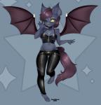 anthro bat_wings clothed clothing fangs female hair looking_at_viewer membrane_(anatomy) membranous_wings one_eye_closed solo teeth tongue tongue_out wings tawni_tailwind hasbro my_little_pony fan_character ventress bat_pony equid mammal 2018 absurd_res digital_media_(artwork) hi_res