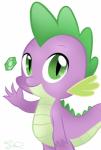 gem green_eyes male solo tail steffy-beff friendship_is_magic hasbro my_little_pony mythology spike_(mlp) dragon mythological_creature mythological_scalie scalie absurd_res hi_res signature