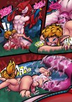 2_penises absurd_res anal anal_penetration animal_genitalia animal_penis anthro balls blush bodily_fluids breath_of_the_wild comic cum cum_inside cum_on_penis dialogue duo english_text feet from_behind_position genital_fluids genitals hemipenes hi_res humanoid humanoid_on_anthro hylian interspecies link male male/male male_penetrated male_penetrating male_penetrating_male mammal marine multi_genitalia multi_penis nintendo nude penetration penis prince_sidon sex text the_legend_of_zelda vonboche zora